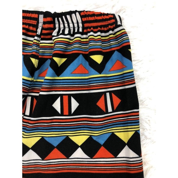 Geometric Striped One Size Leggings Elastic Waist Full Length Soft OS Casual - Picture 5 of 5